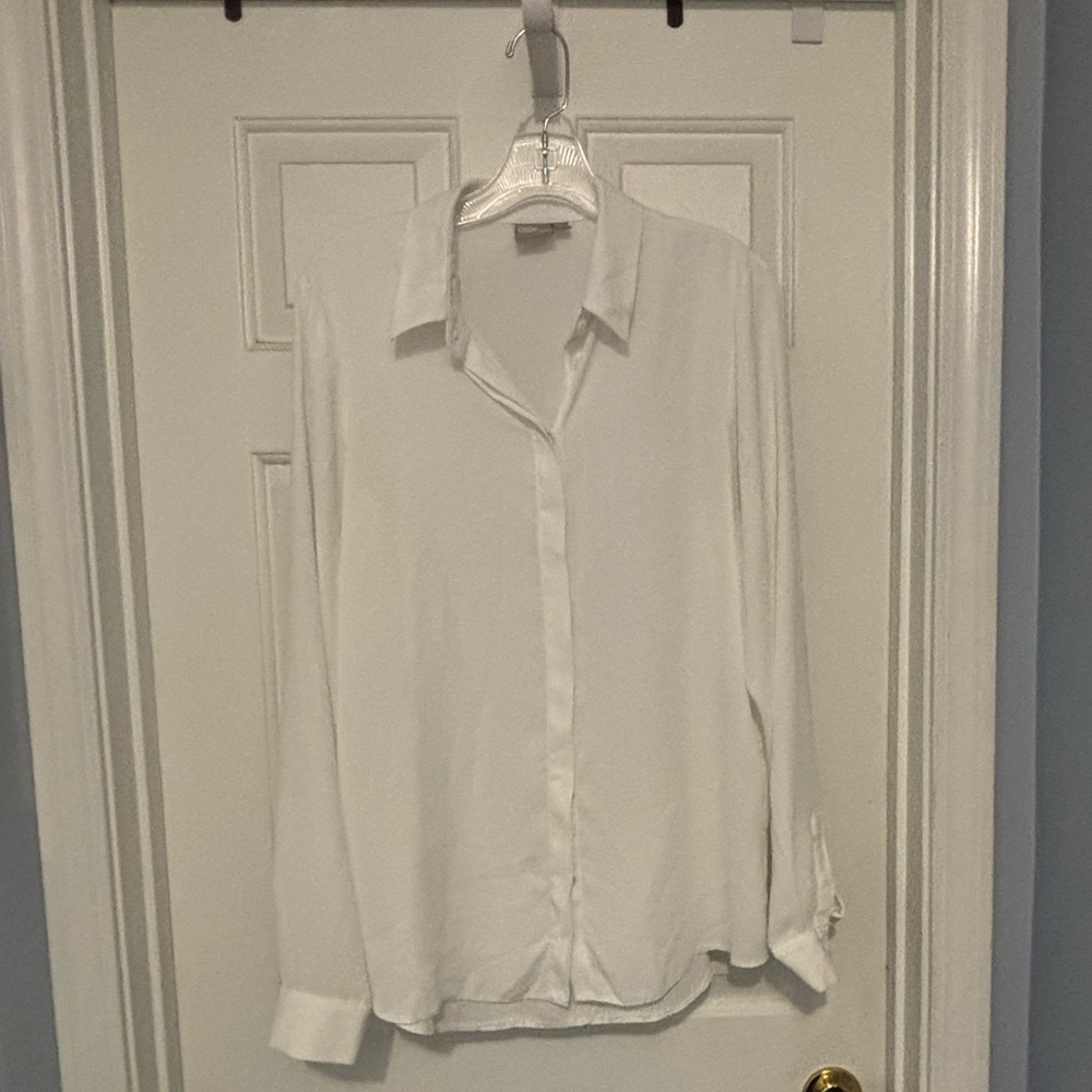 White button-down, sheer blouse from ASOS